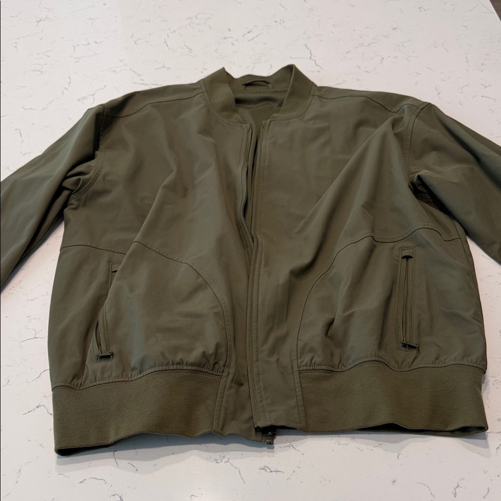 Fabletics Olive Green Men's Bomber Jacket